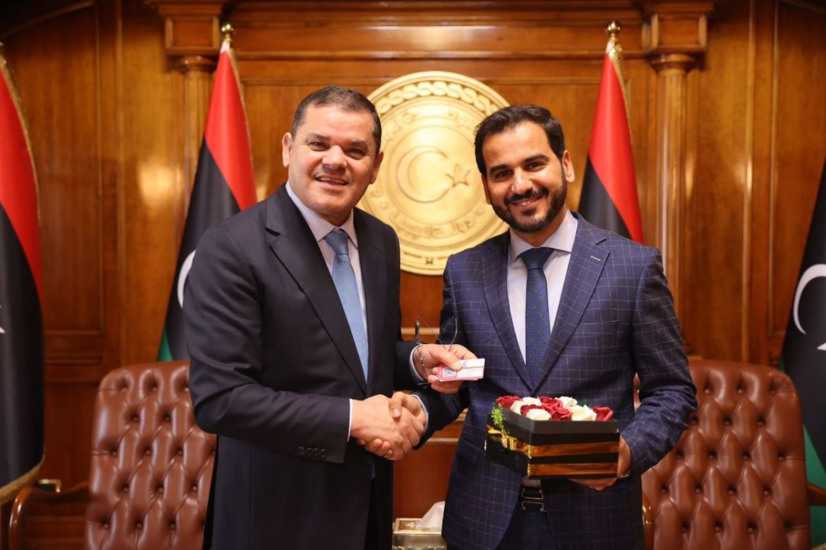 PM Aldabaiba presented first coronavirus vaccination card with QR code