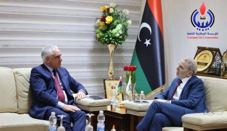 During His Meeting With The President Of The General Union Of Trade, Industry And Agriculture Rooms, Muhammad Al-Raed.. Sanalla Stresses The Need For Cooperation In Order To Achieve Economic Reforms In Libya.