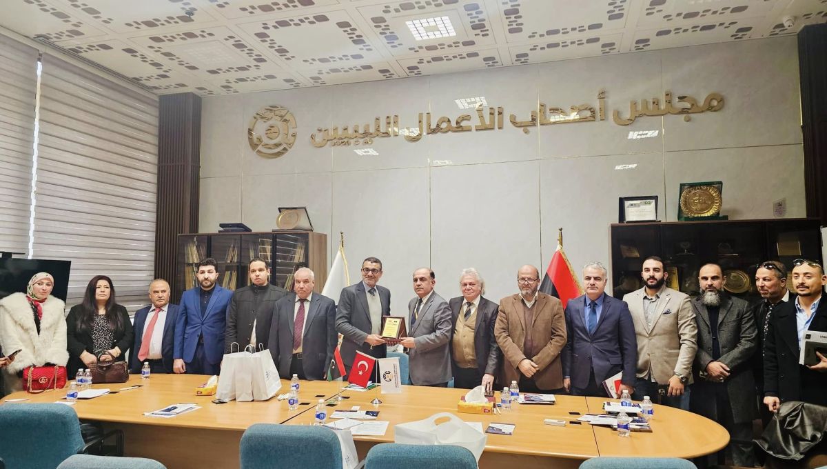 مجلس أصحاب الأعمال الليبيين يعقد لقاءات أعمال مع وفد من الشركات التركية لتعزيز التعاون الاقتصادي بين البلدين.