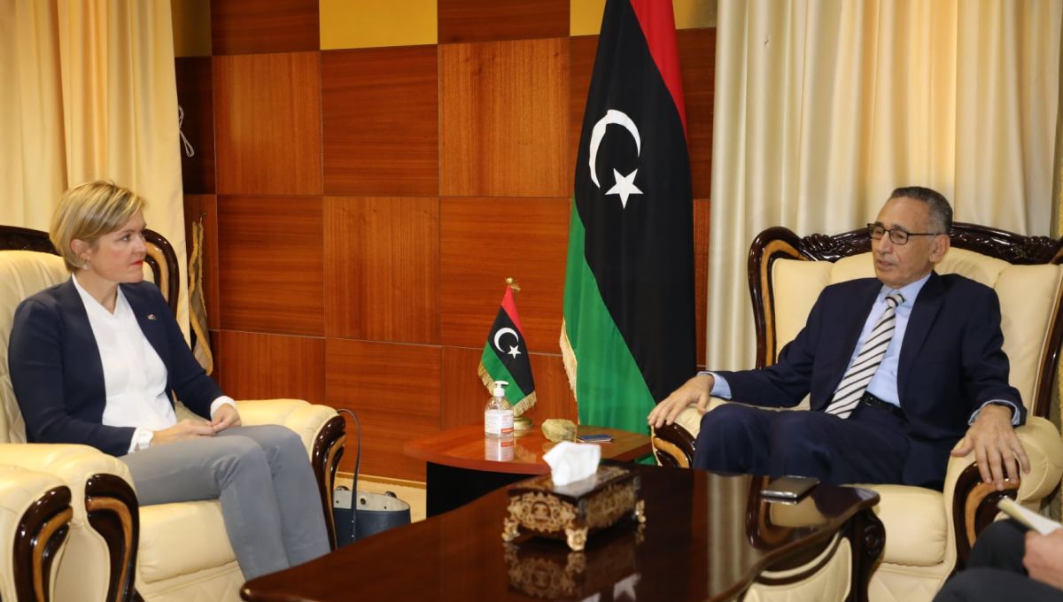 وزير الاقتصاد والتجارة يلتقي سفير المملكة المتحدة لدى ليبيا.